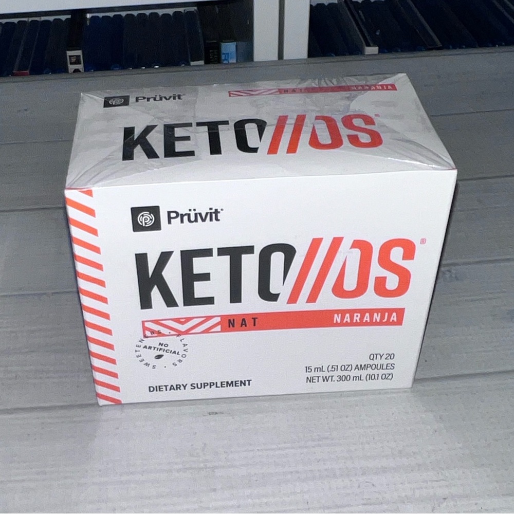 Pruvit Keto OS Naranja Orange Flavor 20 Ampoules decaf (3/2023)